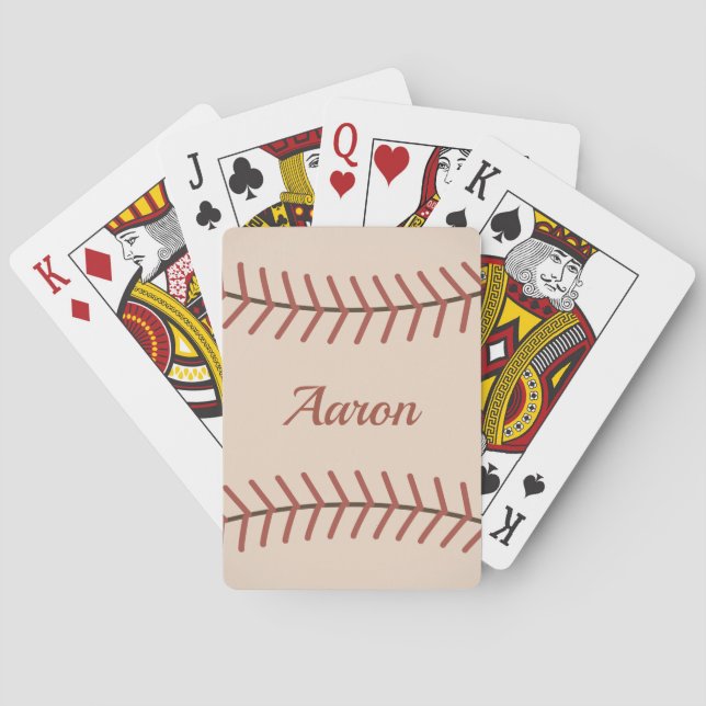 Personalized Vintage Baseball Playing Cards Gift (Back)