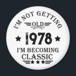 Personalized vintage birthday gift black magnet<br><div class="desc">You can add some originality to your wardrobe collection with this vintage classic birthday graphic design with awesome typography font lettering, It is a great gift for men, women, husbands, wife, girlfriend, and a boyfriend who will love this one-of-a-kind artwork. The best amazing and funny holiday present for your happy...</div>