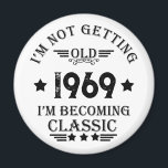 Personalized vintage birthday gift black magnet<br><div class="desc">You can add some originality with this limited edition, premium quality, and original, classy, retro, and vintage-looking birthday graphic design with a cool typography font. This is a great gift idea for men, women, husbands, wives, girlfriends, and boyfriends who will love this one-of-a-kind piece of art. Unique and funny holiday...</div>