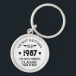 Personalized vintage birthday gift key ring<br><div class="desc">You can add some originality with this limited edition, premium quality, and original, classy, retro, and vintage-looking birthday graphic design with a cool typography font. This is a great gift idea for men, women, husbands, wives, girlfriends, and boyfriends who will love this one-of-a-kind piece of art. Unique and funny holiday...</div>