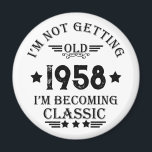 Personalized vintage birthday gift magnet<br><div class="desc">You can add some originality to your wardrobe collection with this vintage classic birthday graphic design with awesome typography font lettering, is a great gift idea for men, women, husbands, wife girlfriend, and a boyfriend who will love this one-of-a-kind artwork. The best amazing and funny holiday present for your happy...</div>