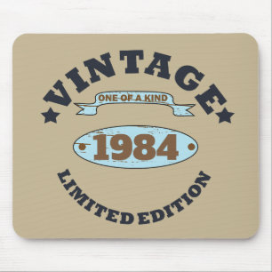 Personalized vintage birthday womens gift mouse pad