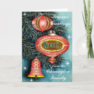 Personalized Vintage Christmas Card