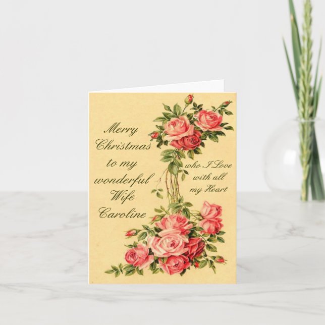 Personalized Vintage Christmas Card (Front)