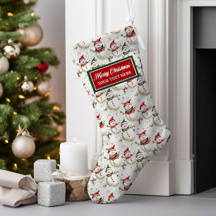 Personalized Vintage Christmas Stocking Classic 