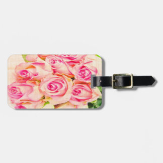 PERSONALIZED Vintage Elegant Rose Luggage Tag