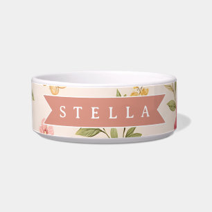 Personalized Vintage Floral Romantic Name Gift Bowl