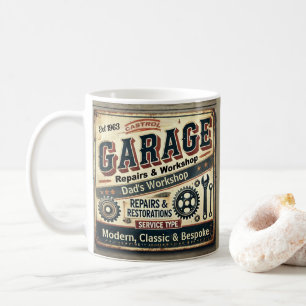 Personalized Vintage Garage Mug