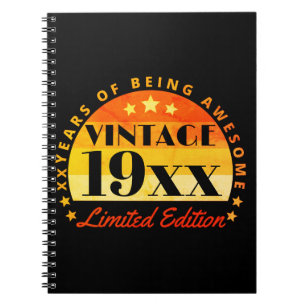 Personalized Vintage Limited Edition Birthday Notebook