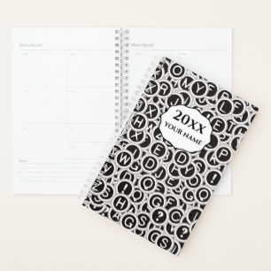 Personalized Vintage Typewriter Keys Planner