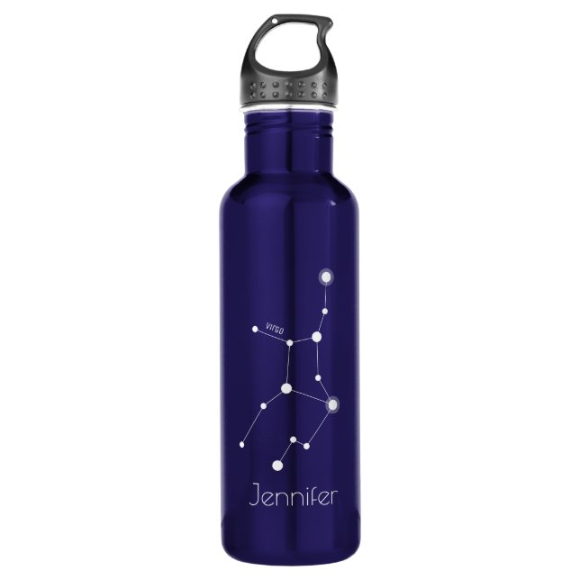 Personalized Virgo Zodiac Constellation 710 Ml Water Bottle (Front)