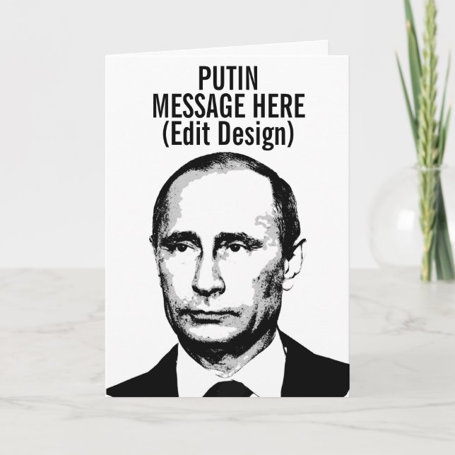 PERSONALIZED VLADIMIR PUTIN CARD (Front)