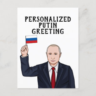 PERSONALIZED VLADIMIR PUTIN POSTCARD