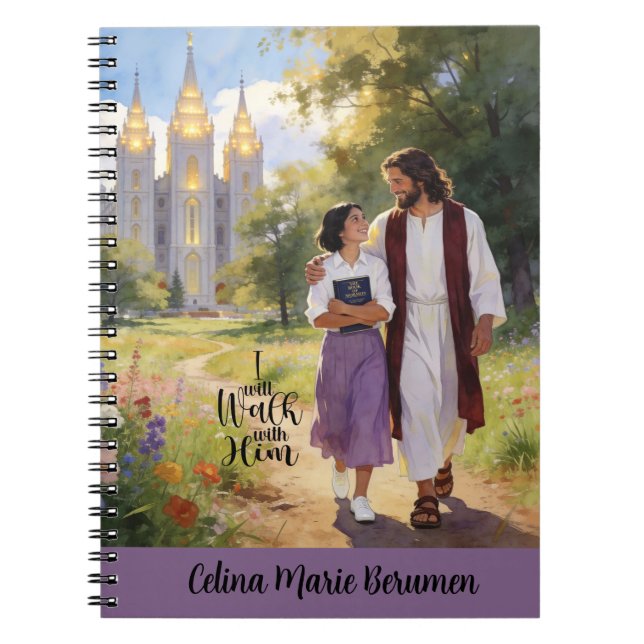 Personalized Walk with Him Christian LDS Journal (Front)