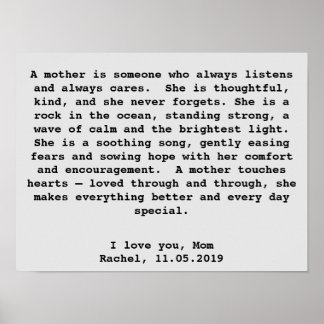 Personalized Wall Art Gift for Mom With Words