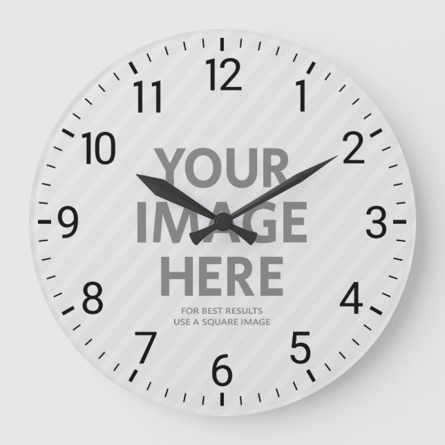 Personalized Wall Clocks Custom Big Round Photo (Front)