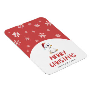 Personalized Watercolor Christmas Goose Duck Magnet