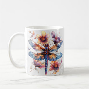 Personalized Watercolor Dragonfly Mug