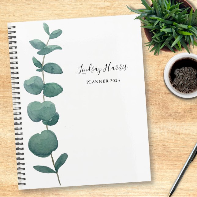 Personalized Watercolor Eucalyptus  Planner (Creator Uploaded)