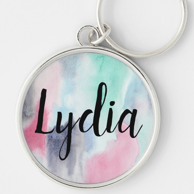 Personalized Watercolor Keychain (Front)