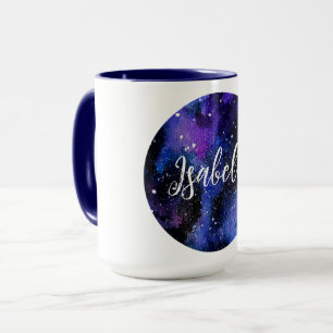 Personalized Watercolor Purple Universe Mug