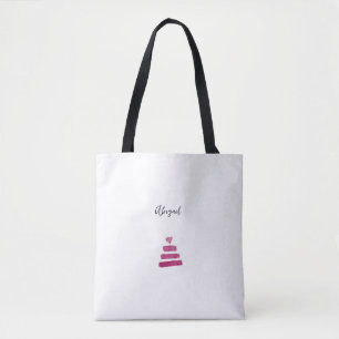 Personalized Watercolor Tote Bag