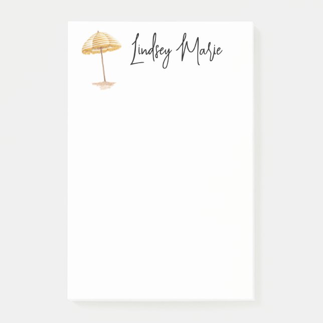 PERSONALIZED WATERCOLOR UMBRELLA Post-it notes (Front)