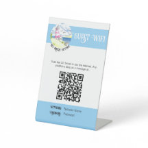 Personalized Watercolour Airbnb Guest WiFi Sign
