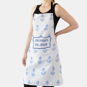 Personalized Watercolour Anchor Apron