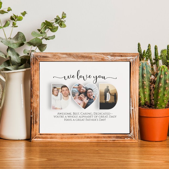 Personalized We Love You Dad Photo Collage Poster (Creator Uploaded)