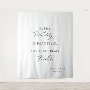 Personalized Wedding Backdrop Banner – Custom Name Tapestry