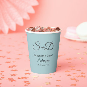 Personalized Wedding, Bridal Shower /Engagement Paper Cups