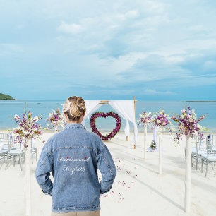 Personalized Wedding Bridesmaid Bachelorette Party Denim Jacket