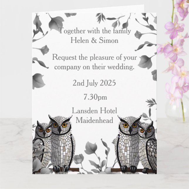 Personalized Wedding  Card (Orchid)