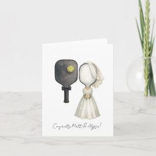 Personalized Wedding Card for Pickleball Lovers