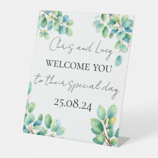 Personalized Wedding Decor Pedestal Sign