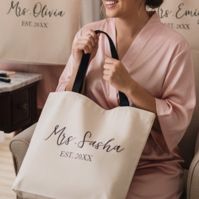 Personalized wedding gift,maid of honor gift,mrs.  tote bag (Creator Uploaded)