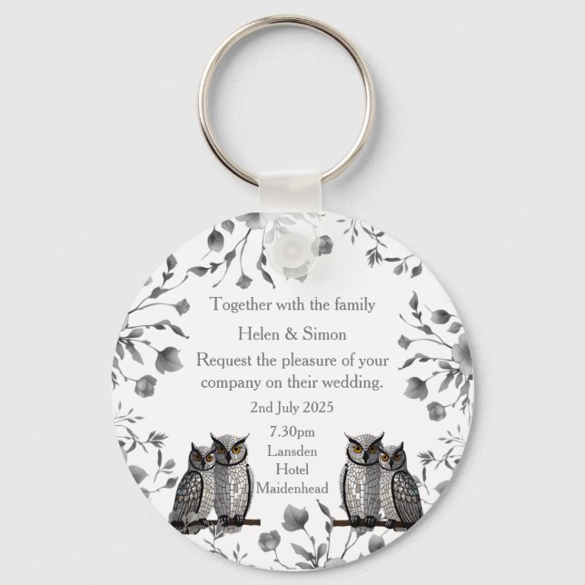 Personalized Wedding  Key Ring (Front)