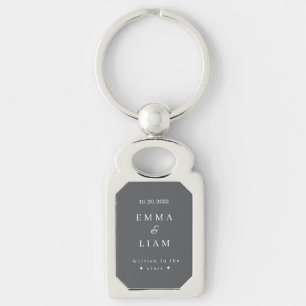Personalized Wedding Keychain Written in the Stars