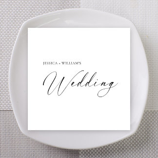 Personalized Wedding Napkins | Minimalist