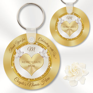 Personalized Wedding Party Favors, No Minimum Key Ring
