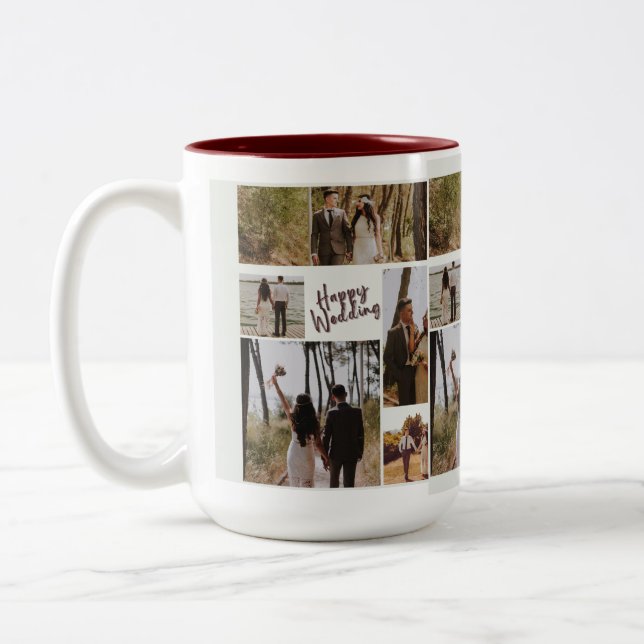Personalized Wedding Photo Collage Mug  (Left)