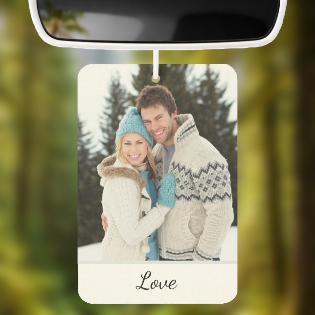 Personalized Wedding Photo With Initials  Car Air Freshener (Creator Uploaded)
