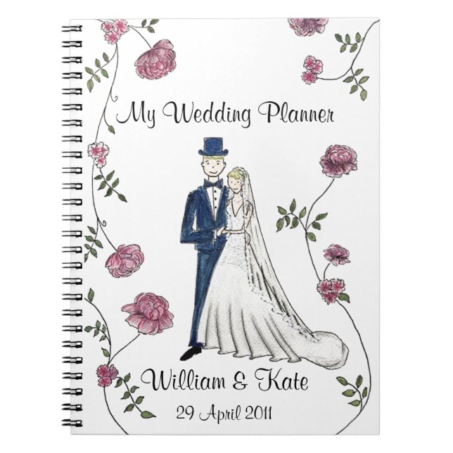 Personalized Wedding Planner Notebook (Front)