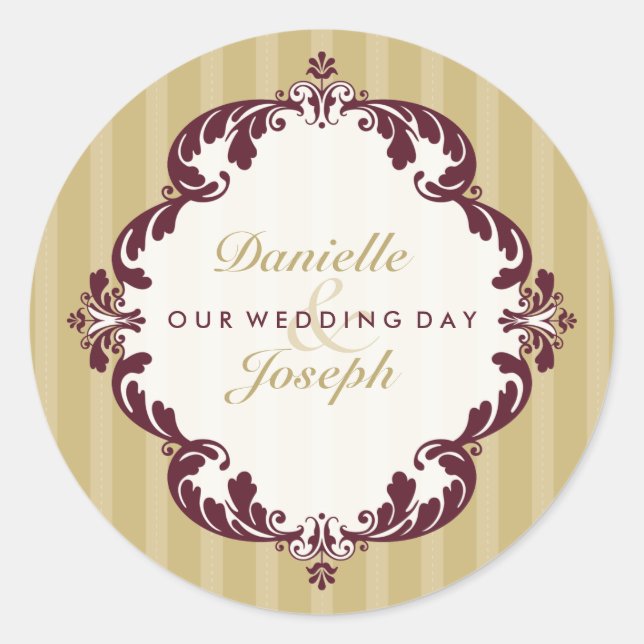 PERSONALIZED WEDDING SEAL :: flourish deluxe 3 (Front)