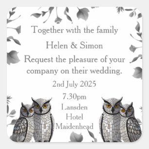 Personalized Wedding  Square Sticker