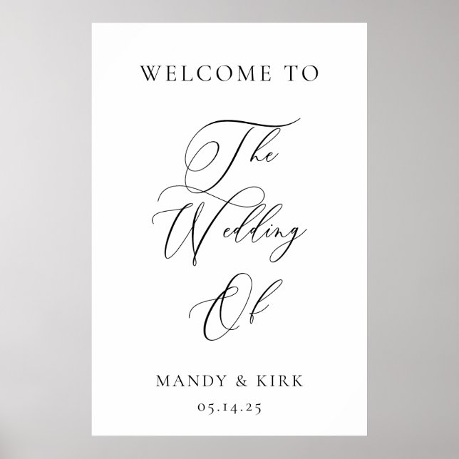 Personalized Wedding Welcome Sign 24x36 (Front)