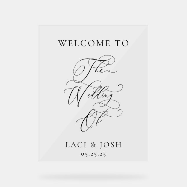 Personalized Wedding Welcome Sign | Custom Welcome (Front)