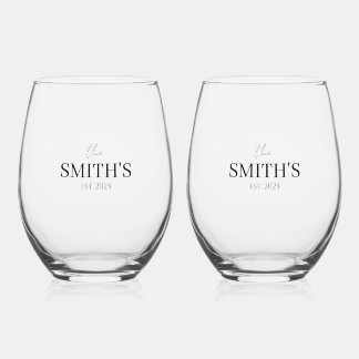 Personalized Wedding Wine Glass