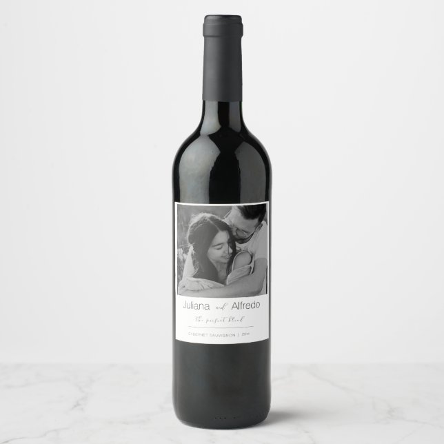 Personalized Wedding Wine Label  (Front)